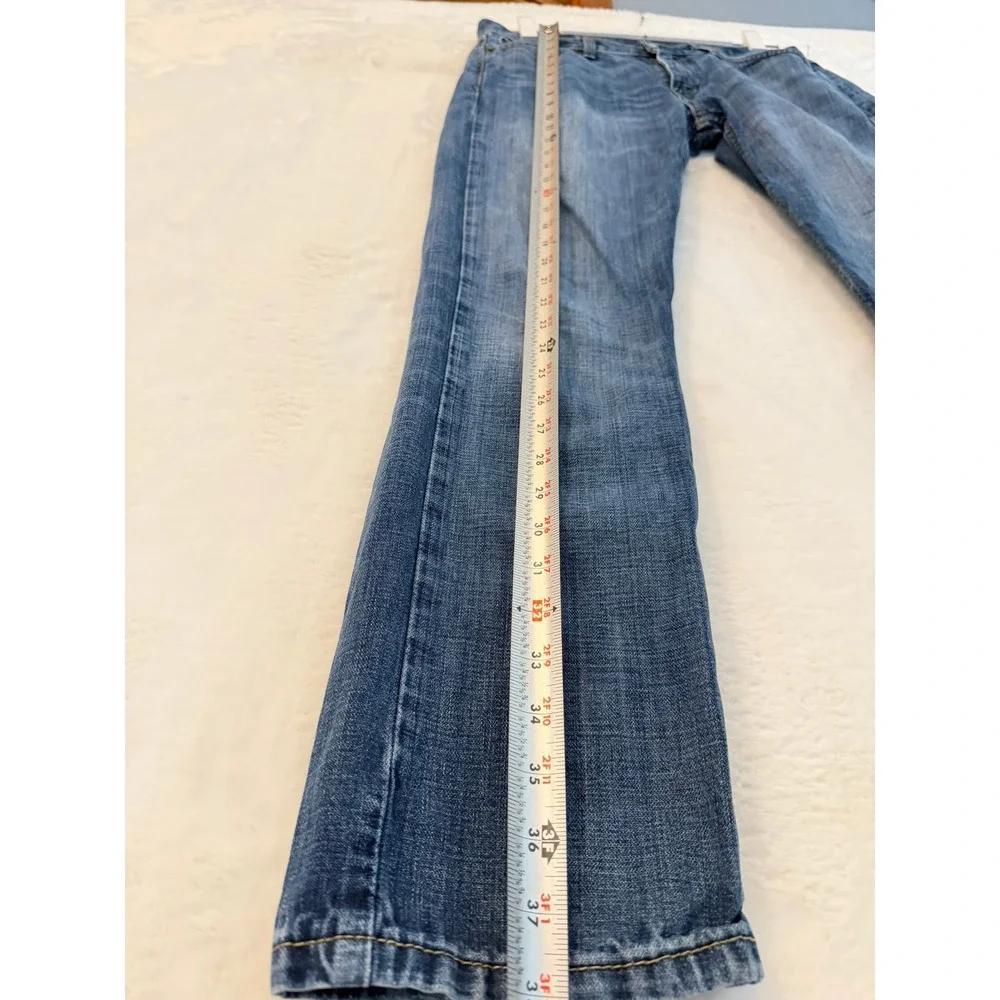 Levis 513 Slim Straight Jeans Mens 30x30 Medium Wash Blue Denim Pants‎
